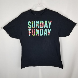 Bowery Supply co‎ shirt SUNDAY FUNDAY spellout L